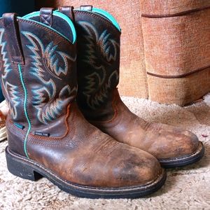 Ariat steel toe boots size 9